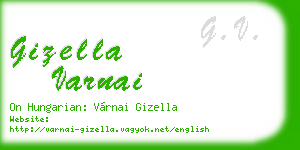 gizella varnai business card